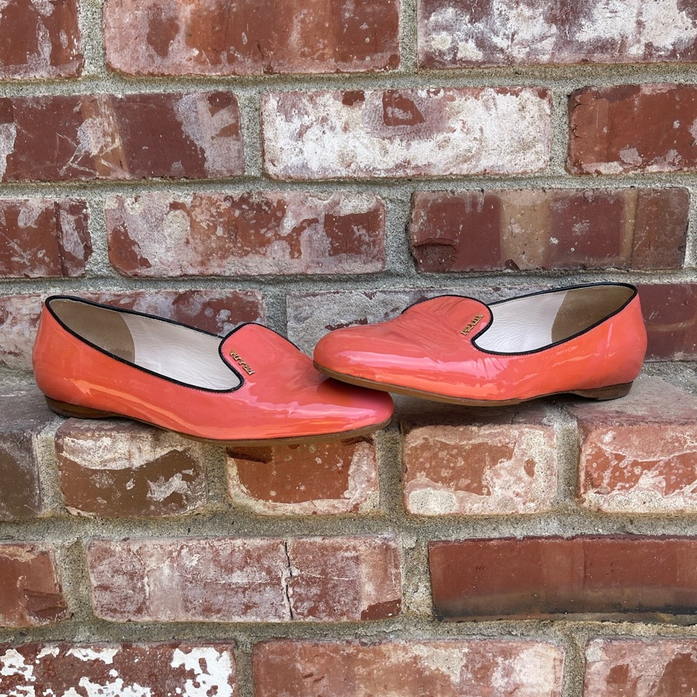 Prada patten leather flats *Authentic W size 8